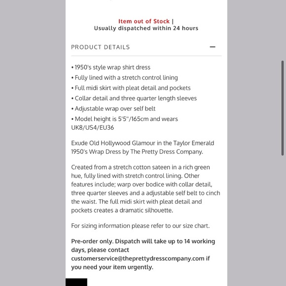 Emerald 1950's Wrap Dress- The Pretty Dress Co - Picture 9 of 9